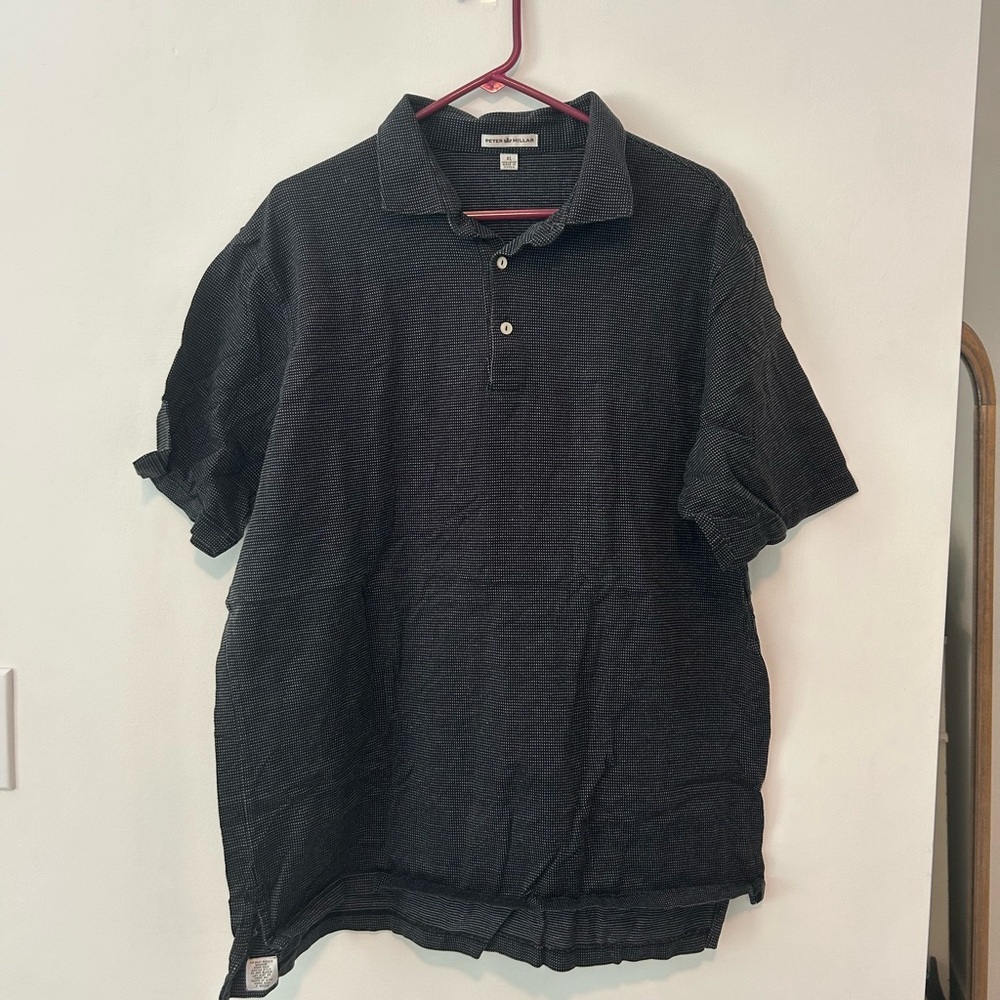 Peter Millar Black Polo Shirt Short Sleeve Casual